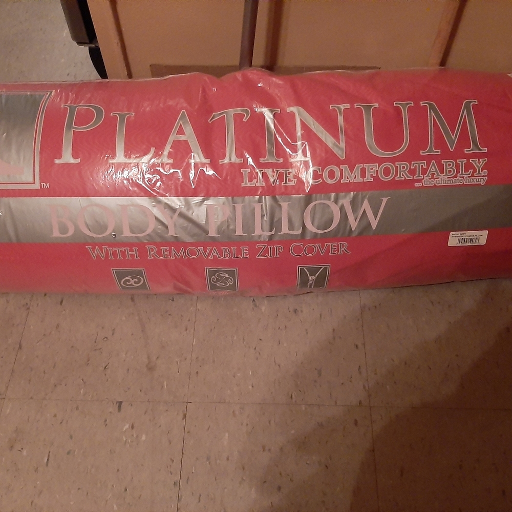 2 PIECES- BODY PILLOW+ $25 CASE, NEW, PINK, Firm